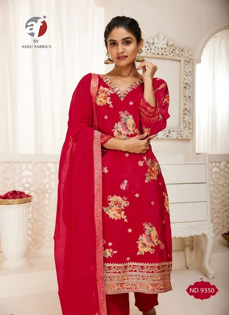 ND 9350 By Af Natrual Crepe Readymade Suits Wholesale Market In Surat